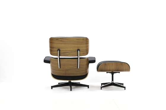 Classic Walnut Plywood Replica Dining Chairs And Ottoman For Home