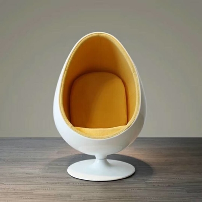 High Glossy Paint Surface Egg Pod Chair Modern Sitting Chairs Inside With Fabric Cushion
