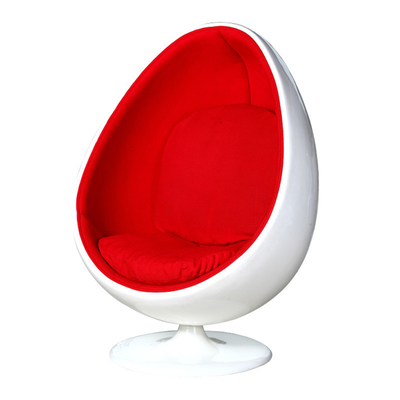 High Glossy Paint Surface Egg Pod Chair Modern Sitting Chairs Inside With Fabric Cushion