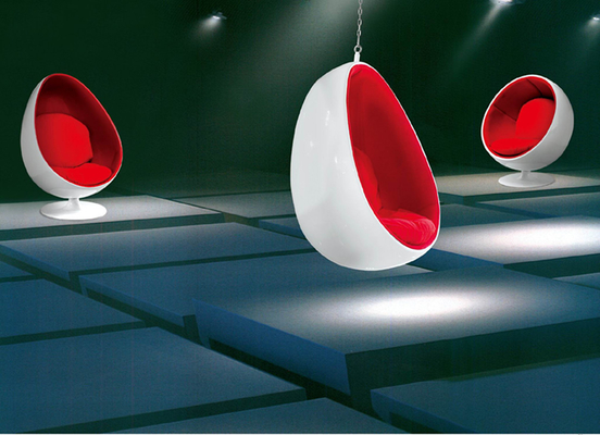 High Glossy Paint Surface Egg Pod Chair Modern Sitting Chairs Inside With Fabric Cushion