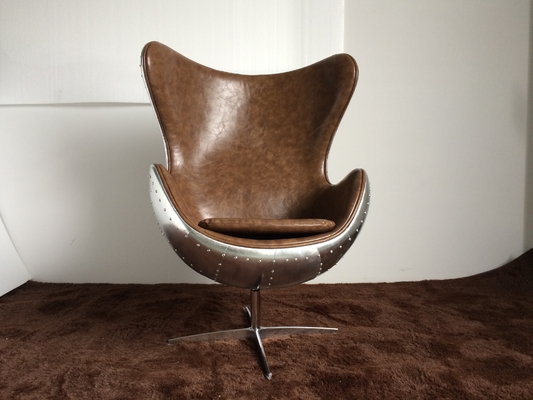 Arne Jacobsen Modern Sitting Chairs Aluminium Spitfire Vintage Leather Swing Shaped