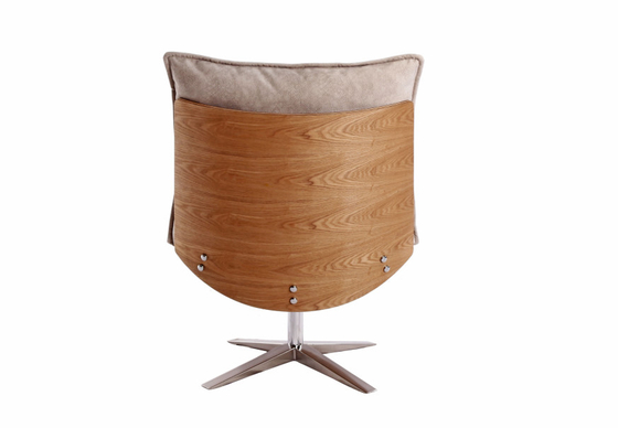 Classic Design Plywood Frame Modern Swivel Chair with Soft Cushion