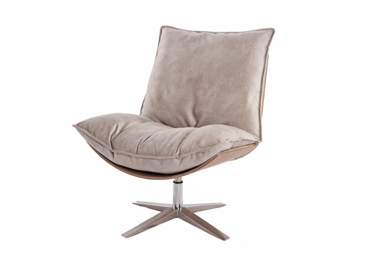 Classic Design Plywood Frame Modern Swivel Chair with Soft Cushion