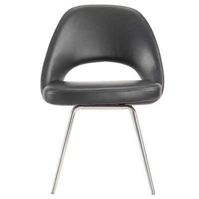 装飾されるレストランPUステンレス鋼の足を搭載する椅子を食事します